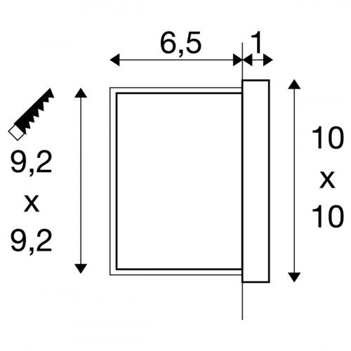 Buiten spot Concreto EL Wing Inbouwspot modern aluminium