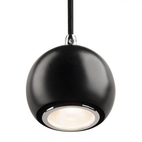 Zwarte bol hanglamp aluminium Gu10 plafondlamp