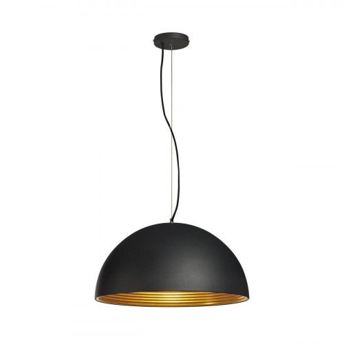 Ronde zwart/goud binnenverlichting hanglamp aluminium E27