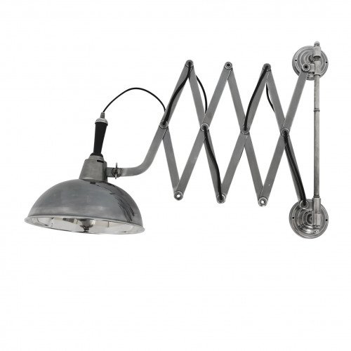 messing lamp in de kleur antiek zilver met een E27 fitting