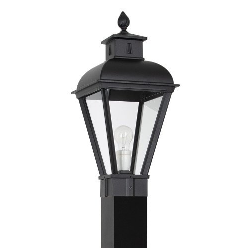 Zwarte klassieke tuinlamp vierkant aluminium