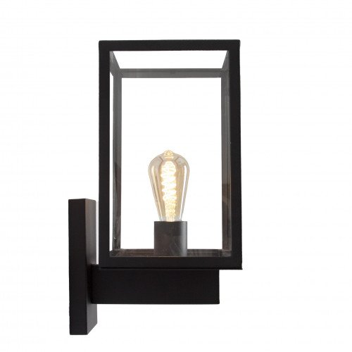 Zwart modern vierkant buitenlamp muurlamp wandlamp RVS