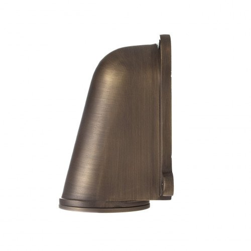 bronzen buitenlamp voor aan de wand met ronde vormen en modern design