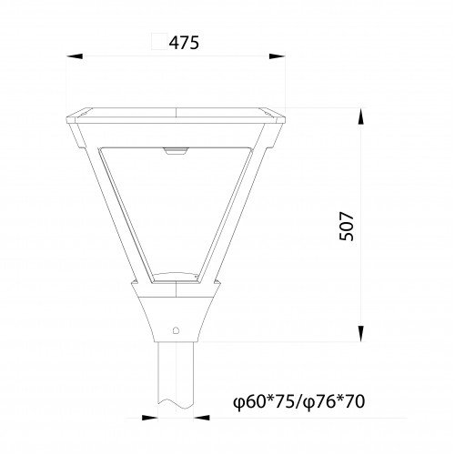 Zonne-energie lantaarnpaal zwart aluminium LED