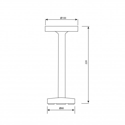 Buitenlamp en Binnenlamp Bronzen tafellamp modern