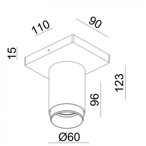 Plafondspot Scott binnenverlichting champagne aluminium modern