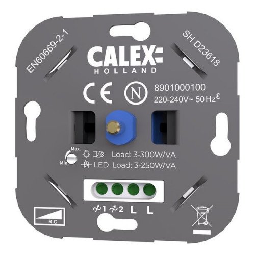 Calex LED wand inbouwdimmer max 250W 220-240V